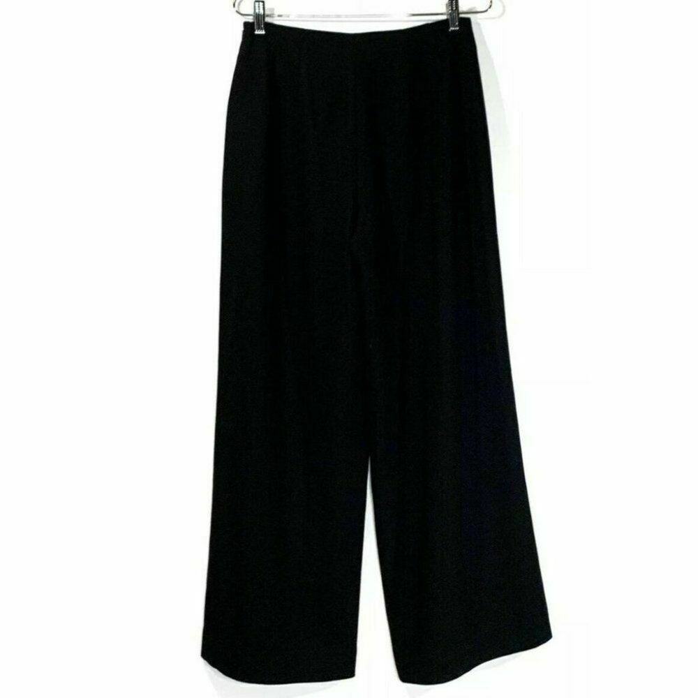 Lauren Ralph Lauren Black Wide Leg Dress Pants Sz 6 Triacetate Blend high waist - Picture 4 of 12